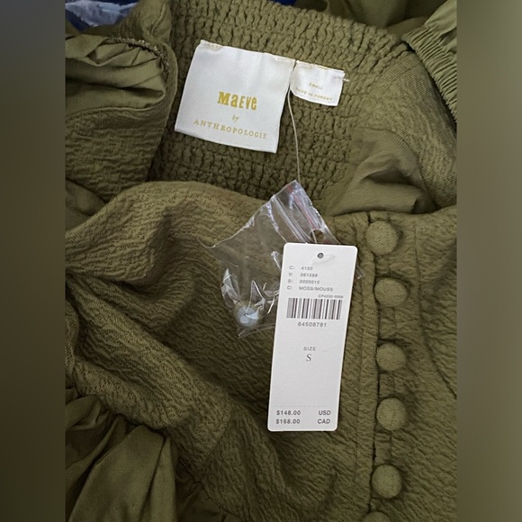 ANTHROPOLOGIE Maeve Puff-Sleeved Sweetheart Mini dress size S new with tag - Picture 3 of 8